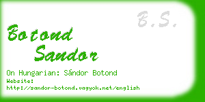 botond sandor business card