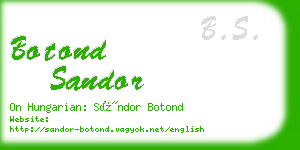 botond sandor business card